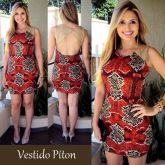 Vestido Estampa de Cobra