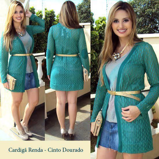 Cardigãn de Renda